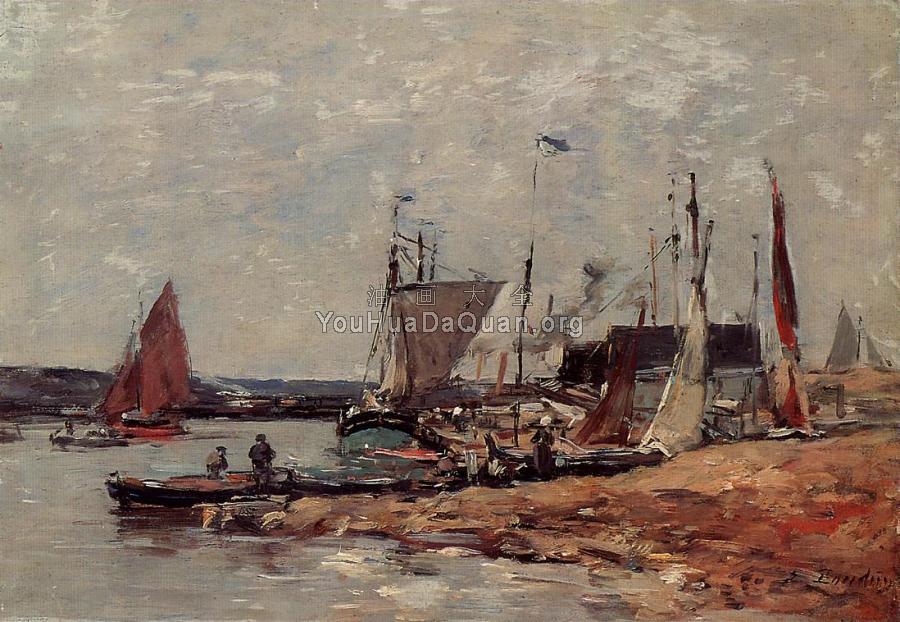 Trouville, the Port - 尤金·布丹